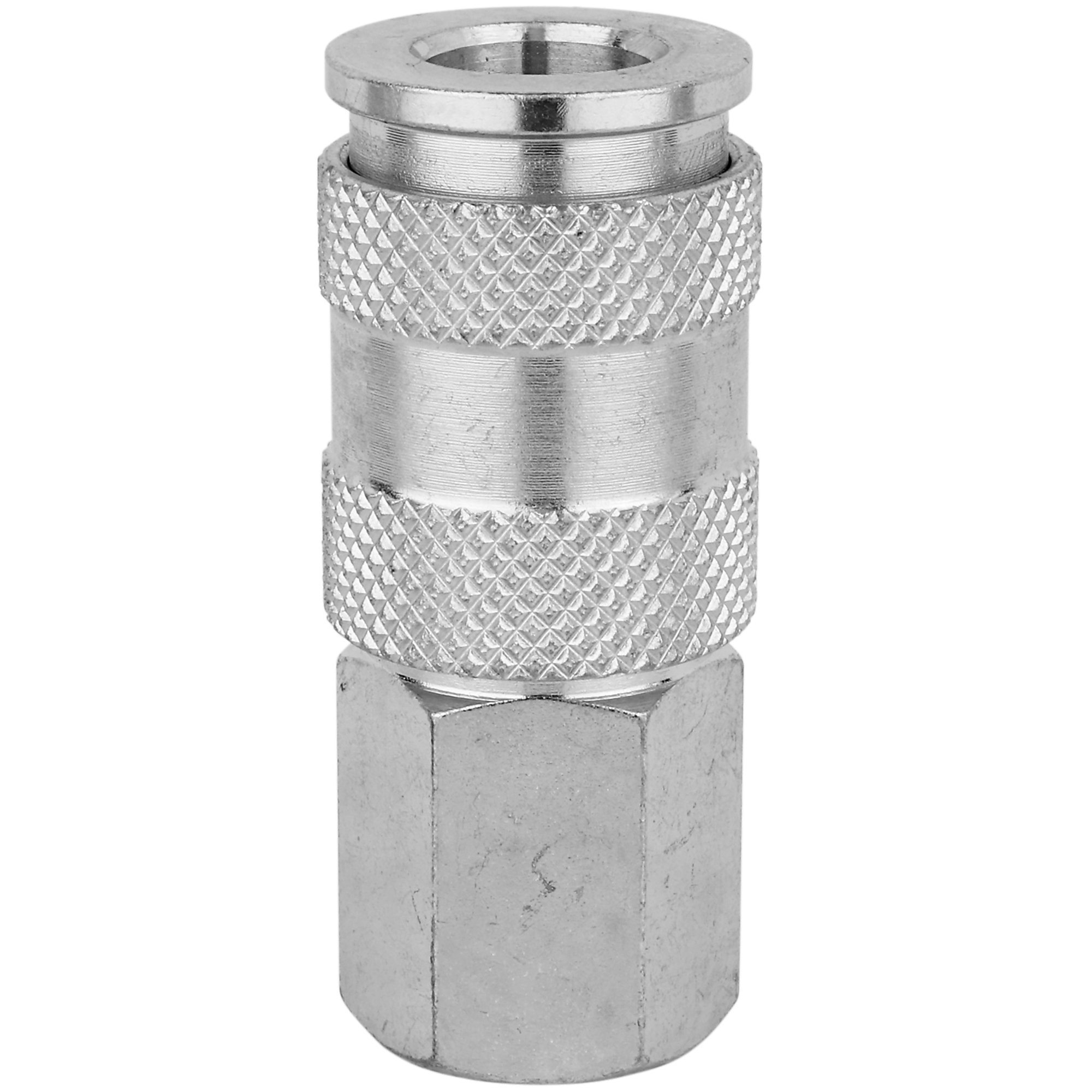 Milton, 1/4in. Steel V-Style Coupler, Female, Coupler Size 1/4 in, Model# S-764ST